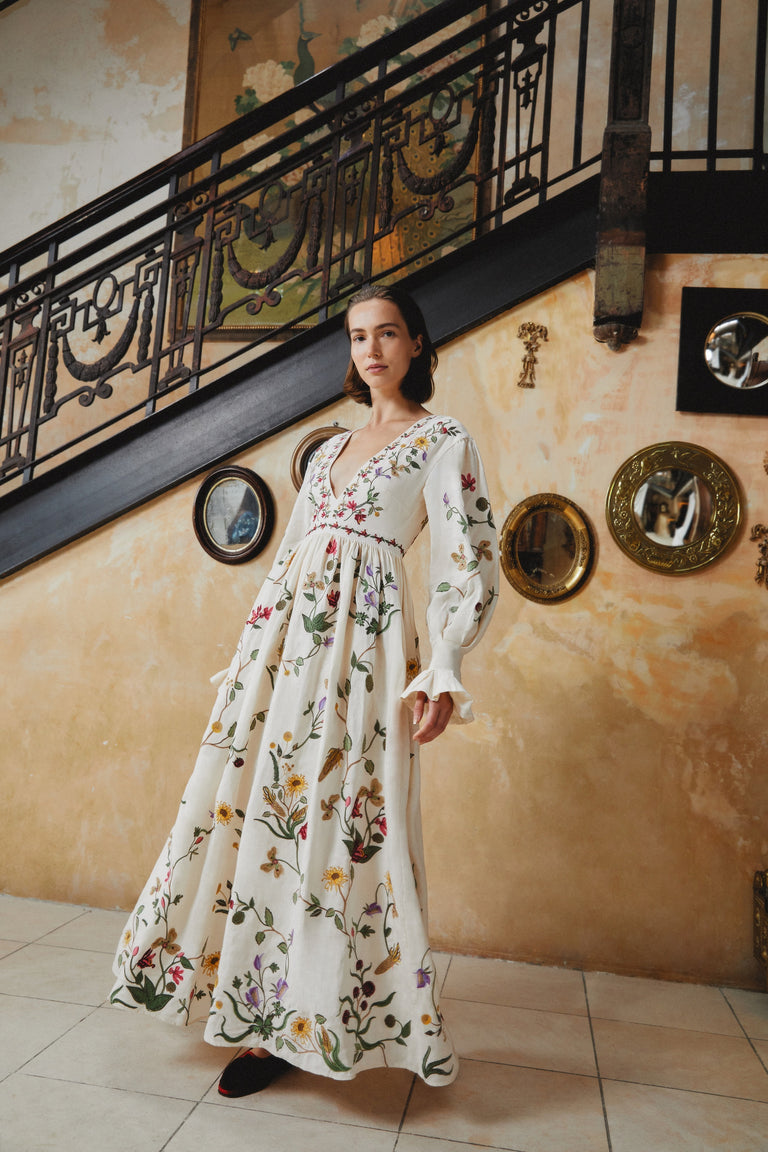 Bosque-Cultivo-Embroidered-Maxi-Dress-14210 - 1