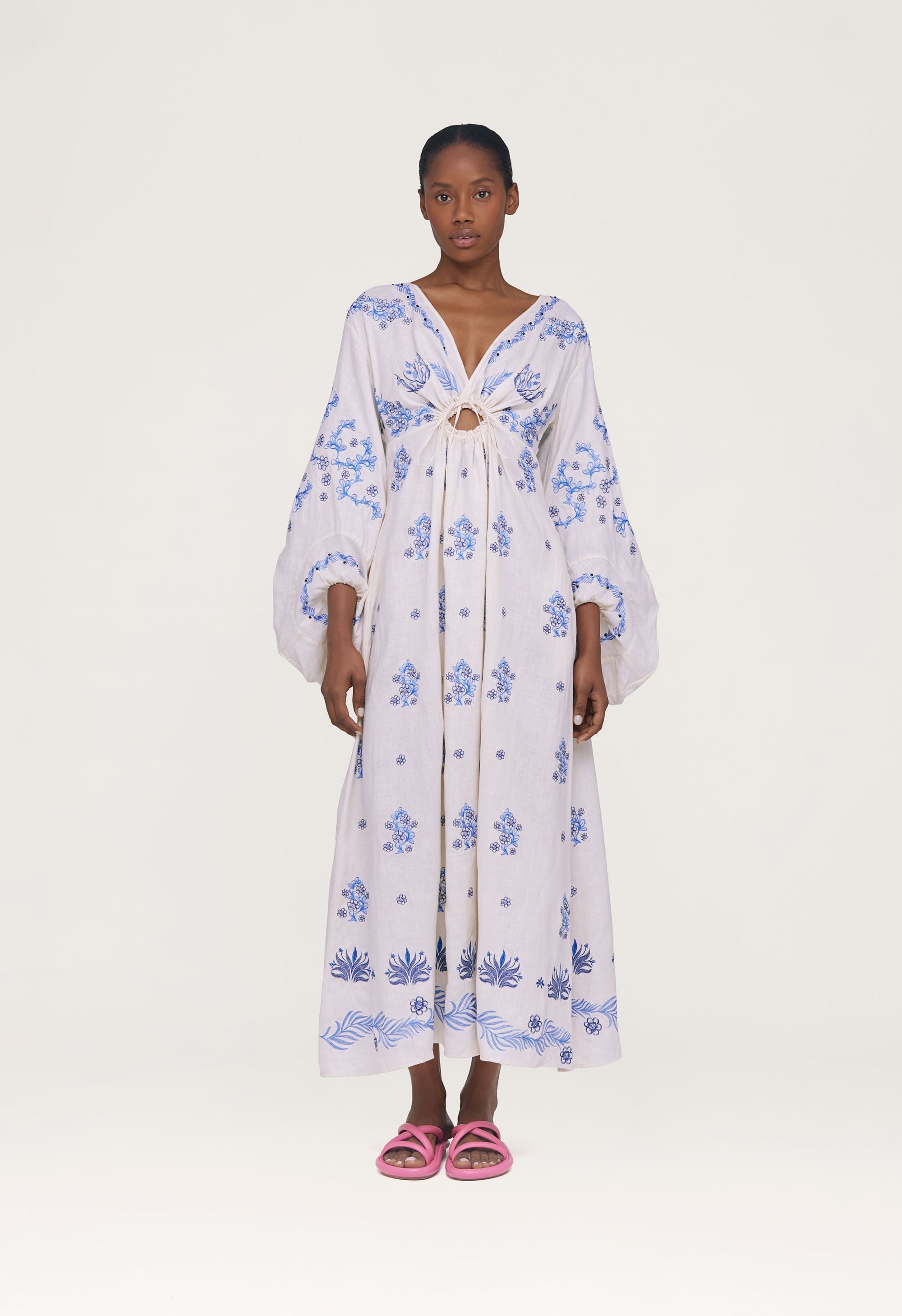 Francisca Tinaja Linen Kaftan | Agua By Agua Bendita – Agua by Agua ...